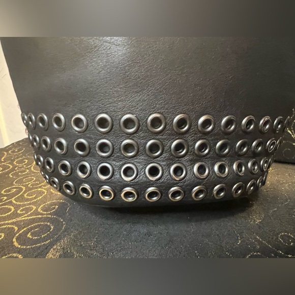 COACH 2014 Bleecker Grommets Mini Duffel Bag Black Leather 32386 Rare - Picture 8 of 16